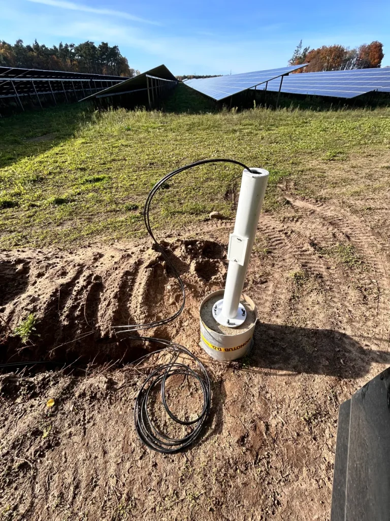 Sockel Solarpark VIdeoüberwachung